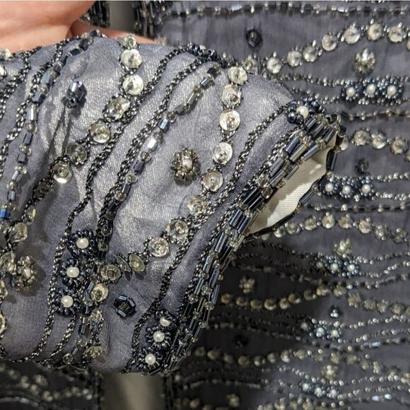 CASSANDRA Stone | Silk Beaded Jacket - Picture 5 of 9
